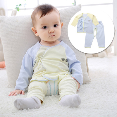 Newborn Underwear baby suit baby Frenum Monk clothes supple pure cotton Two piece set clothes spring and autumn