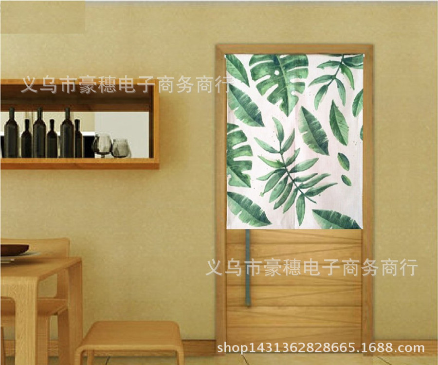 Factory direct wholesale door curtain fabric Japanese partition curtain feng shui curtain creative cotton half curtain door curtain