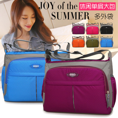 廠家批發運動單肩包斜挎休閑包 大容量防水尼龍包 單肩包女大包