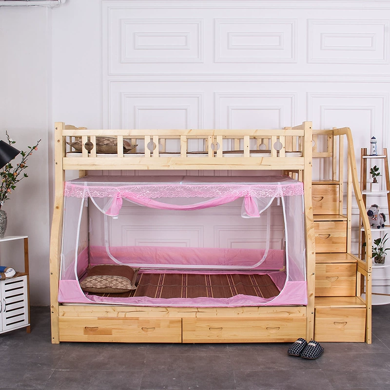 Giường trẻ em hình thang 10 giường lưới phụ kiện ba chiều mới màn vuông gấp gọn