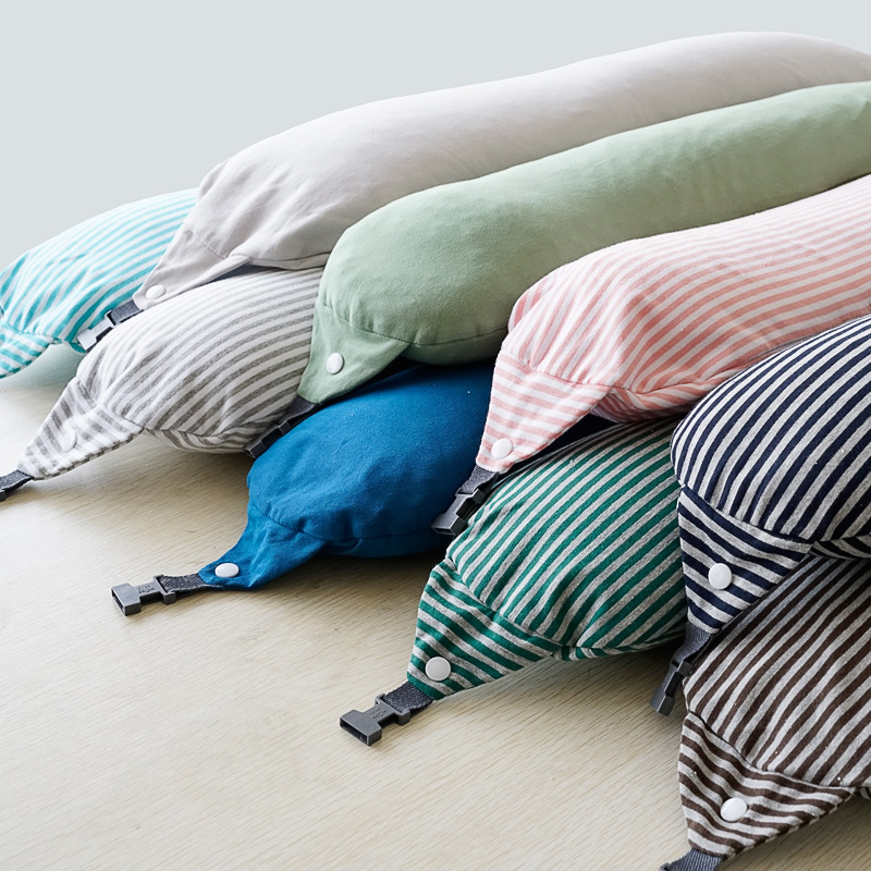 乳膠頭顆粒枕頭u型護頸枕頸椎飛機旅行u形枕脖子午睡枕趴睡枕U枕