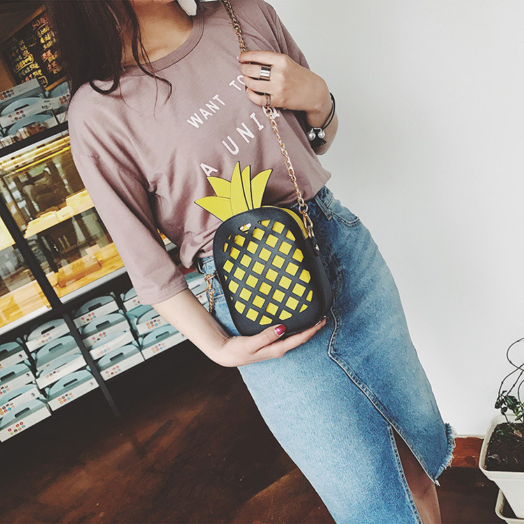 女生时尚包包女2017新款潮斜挎包韩版咖啡杯链条女包个性创意