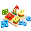 Wooden geometric cognitive constructor, smart toy, color perception