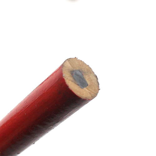 Shancheng brand woodworking oval pencil engineering drawing special marker black thick core marking anti-rolling pencil