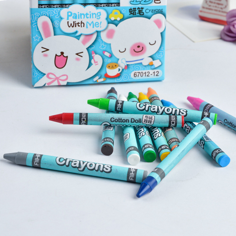 160g Weight Plastic Material Wholesale Children's Rotating Crayons Washable Not Dirty Hand Painting Graffiti Pen 6