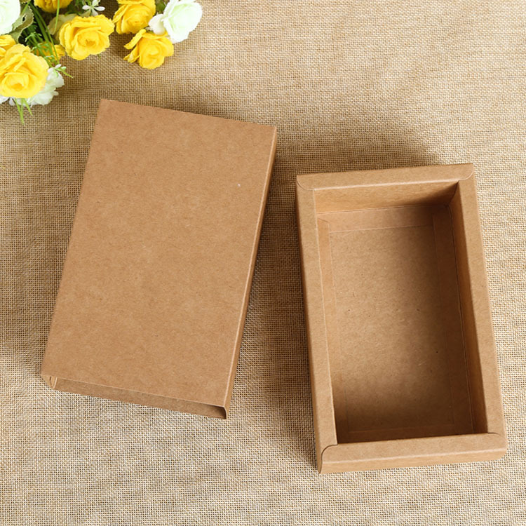 牛皮纸盒茶叶包装礼品盒长方形抽屉盒食品花茶小盒定制2