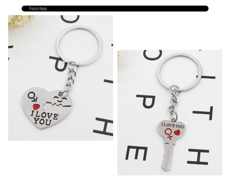 Streetwear Heart Shape Metal Unisex Bag Pendant Keychain display picture 2