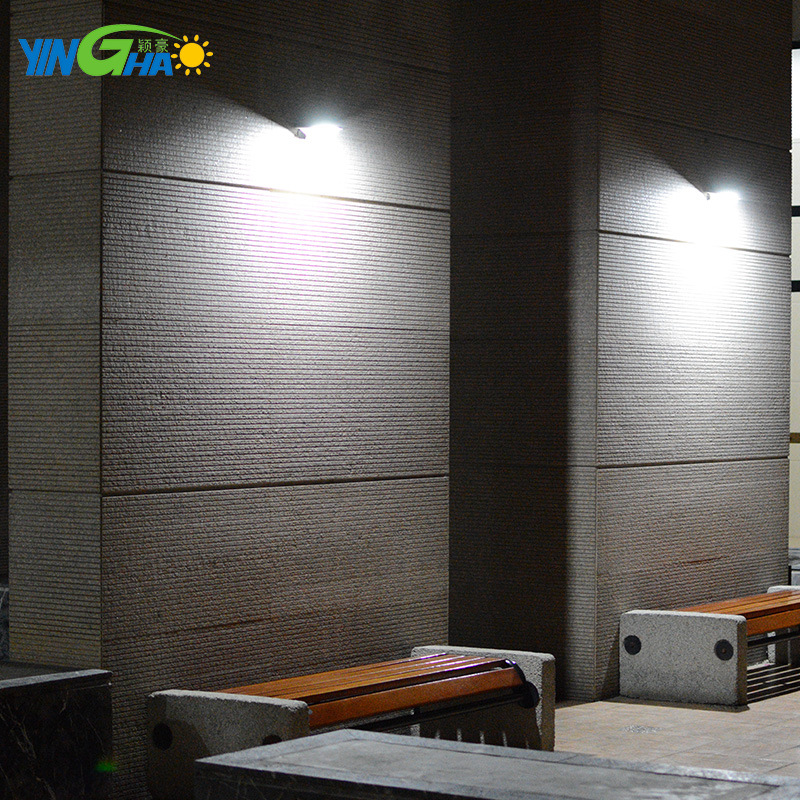 跨境太阳能灯高亮led人体感应灯 太阳能户外防水庭院路壁灯