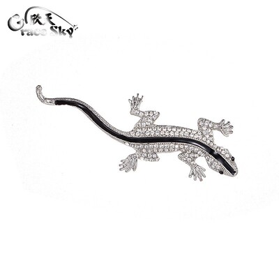 歐美流行合金胸針 動物胸針滿鑽壁虎身體滴油胸針時尚胸針