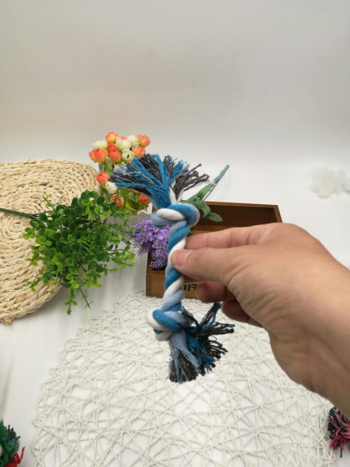 Mascota perro mordedura cuerda divertido perro gato perro mordedura de juguete pequeño tamaño 17cm cachorro perro grande nudo de juguete