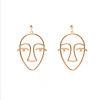 Retro accessory, metal earrings, European style, simple and elegant design