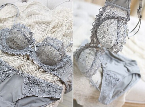 Sexy lace comfortable thin transparent bra women's erotic underwear bra set 9166