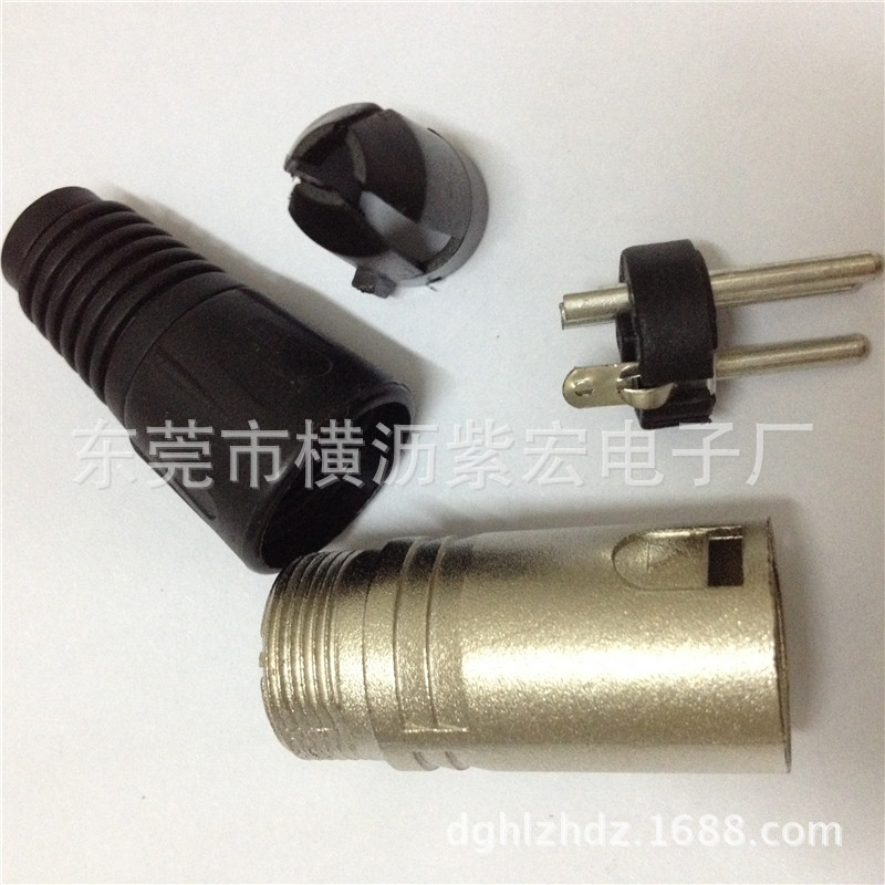 卡侬头瑞式 三芯XLR公卡农头插头 话筒插调音台插 卡农转接头