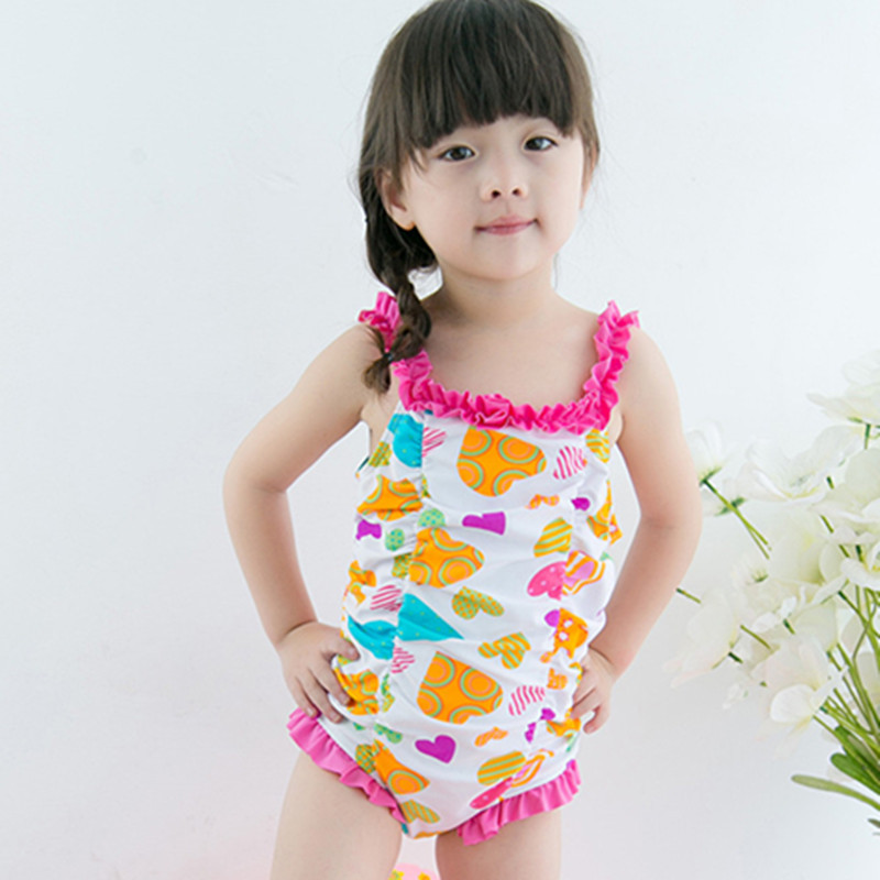 Children's cute fuchsia swimwear for early age for swimming