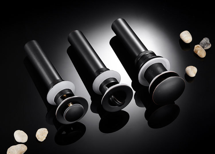 全铜黑古铜面盆下水器黑色铜下水器 (111) (7)