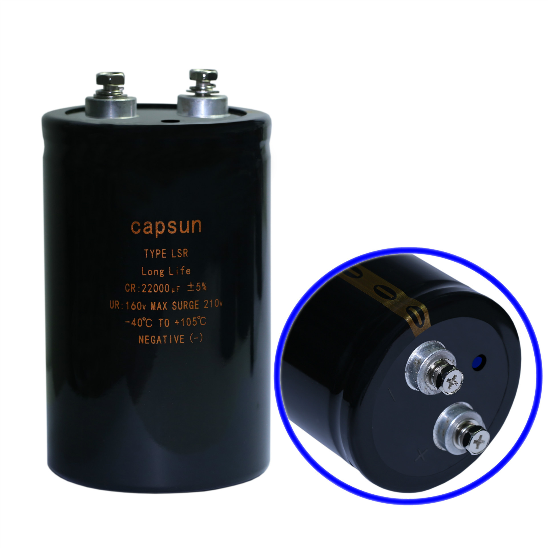 青佺直供 22000UF160V 黑金 LSR长寿命铝电解电容器 品质保证