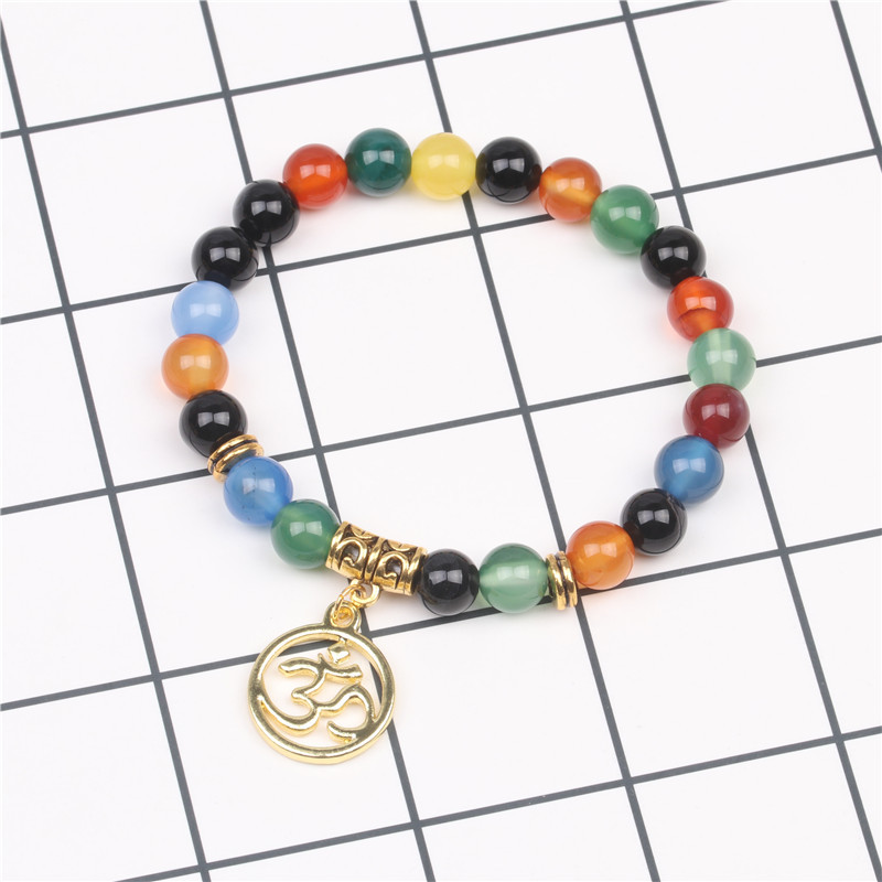 Printing Vintage Style  Alloy Natural Stone Bracelets Wholesale display picture 3