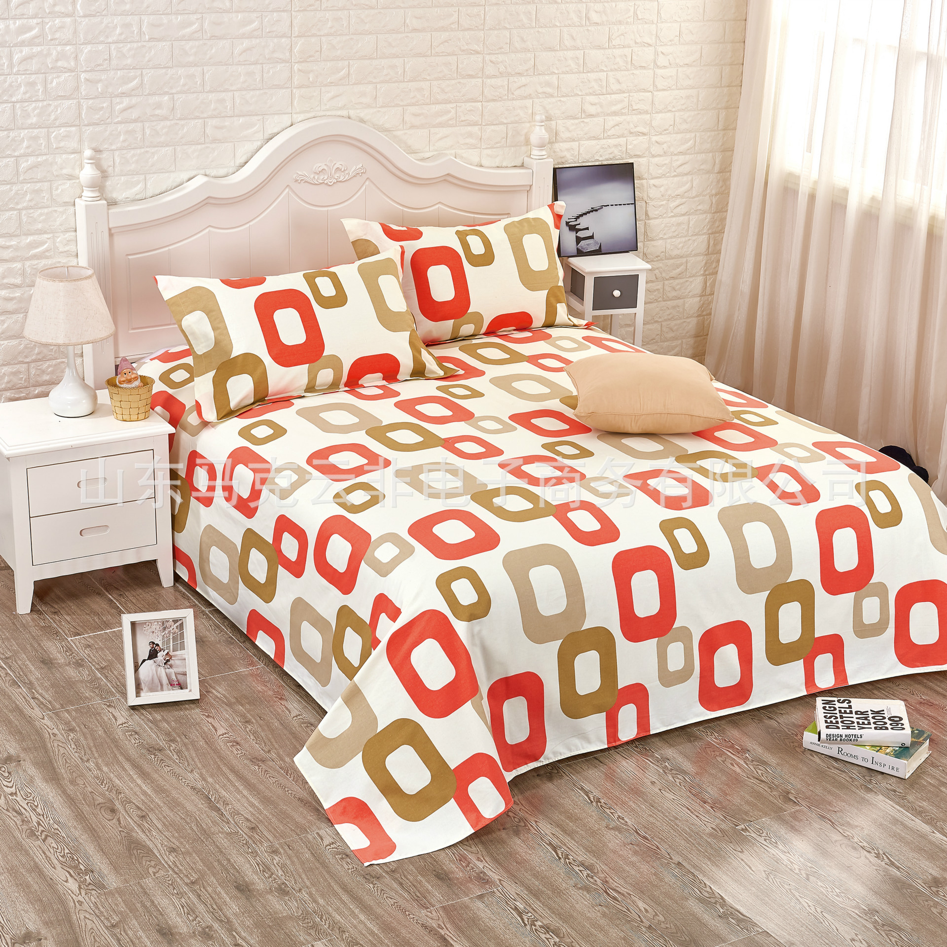 床單單件純棉全棉四季布布料卡通可愛家用加大被單宿舍學生可定制