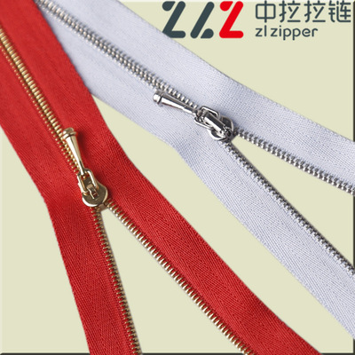 廠家直銷0#金屬拉鏈 自鎖閉尾手袋服裝金屬拉鏈 環保過檢針小拉鏈