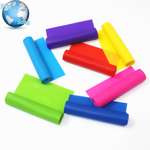 Yoga elastic band 2 meters yoga resistance band fitness resistance band Pilates stretch band 0.45mm thickness can be customized