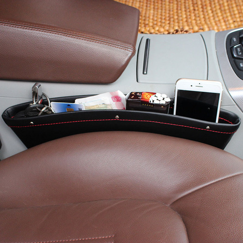 Car leather seat gap storage box Car leather trash can Car leather gap storage box bag