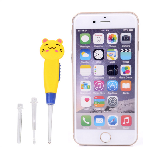 Cartoon animal ear scoop, creative lighted ear scoop, children's baby visible ear cleaner, cute ear scoop