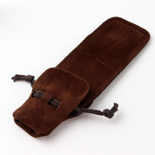 Printing LOGO velvet cosmetic lip gloss protective case chopsticks pen bag protective case lipstick bag small storage bag wholesale