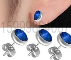 欧美热销出口防过敏耳钉极细针爆款耳饰镶卫星锆石耳环厂家批发