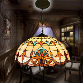 帝凡尼欧式复古餐厅创意吊灯单头LED灯具 卧室玻璃灯饰 厂家批发
