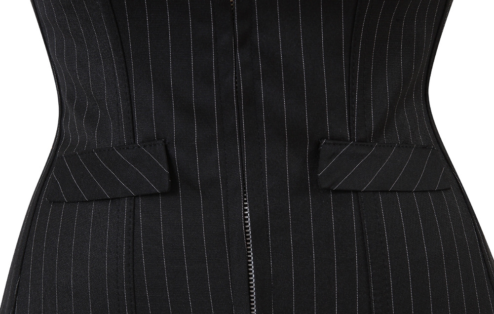 Black Striped Bodysuit 4