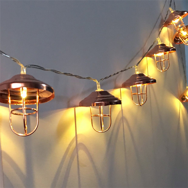 跨境新品灯罩LED圣诞电池灯串创意家居北欧节日卧室电池户外彩灯