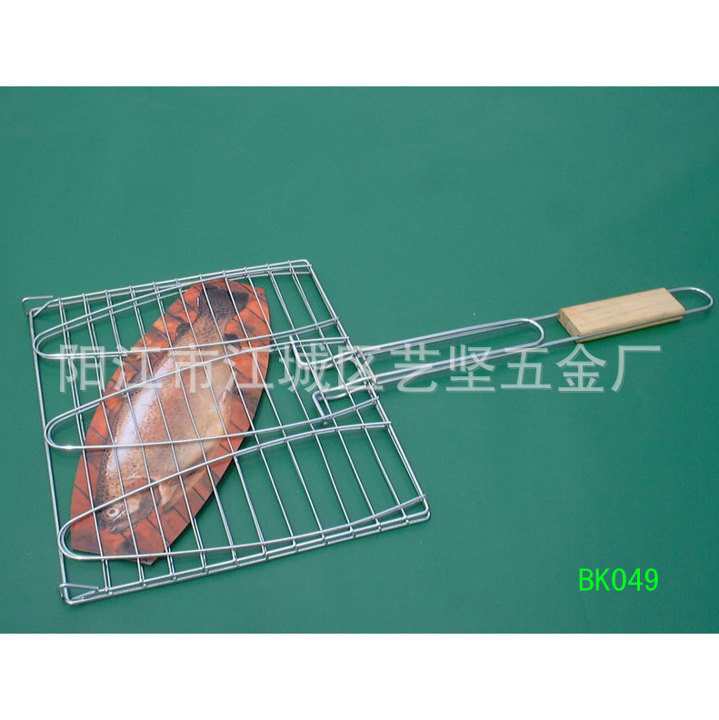 订制 烧烤工具烤炉鱼夹 烤鱼夹  烤肉夹 烧烤架