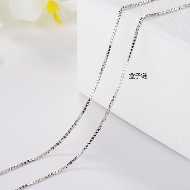 Korean Box Necklace Chain Snake Bone Water Wave Starry Ingot Clavicle Chain Jewelry display picture 2