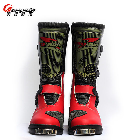 Ridingtribe Off-Road Motorcycle Cycling Shoes Boots Long Racing Anti-Collision and Anti-Fall Motorcycle Shoes Boots for Men and Women