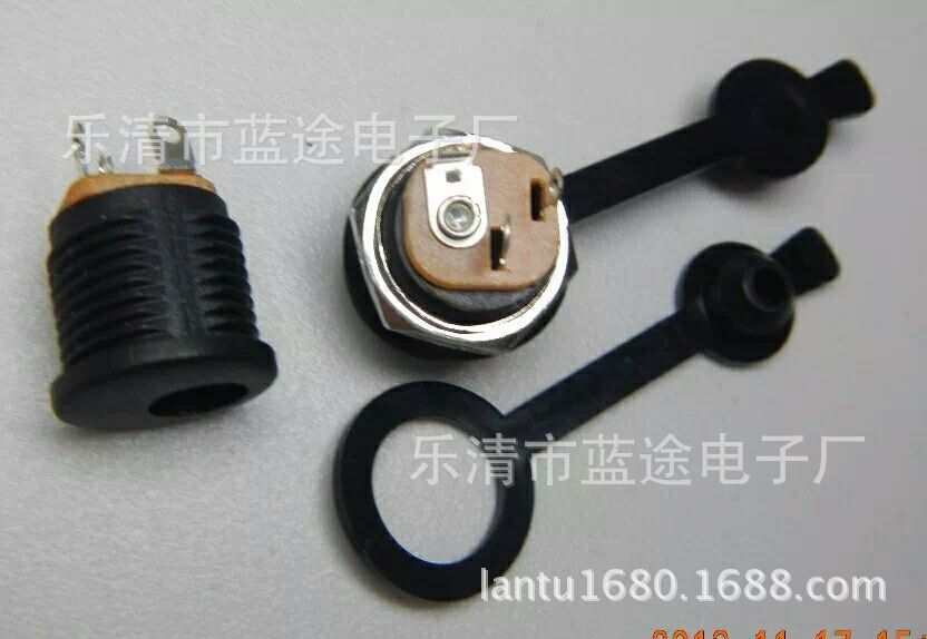 工厂供应电源DC插座 DC022电源插座充电口 带防水冒DC-022