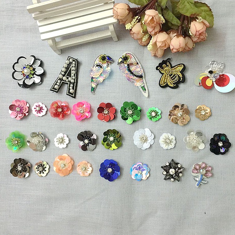 clothing accessories Bag shoes Decorative flower Clothes & Accessories decorate parts trumpet Cloth sticker manual Nail bead Sequins Small flowers