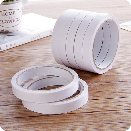 Paper-thin double-sided adhesive tape, hand-tearable office and study supplies, white double-sided tape, adhesive tape