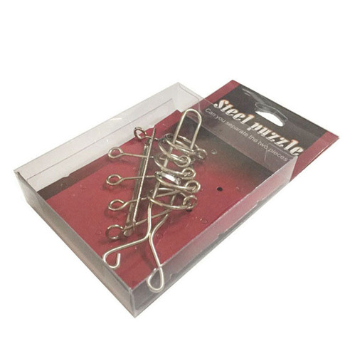 Five-linked PVC box-packaged Golden Cicada Shell Puzzle Intelligence Nine-linked Ring Series Disassembly Unlocking Toy