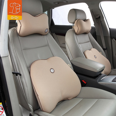 GiGi汽车靠枕头枕套装 慢回弹记忆棉车用座椅枕头背靠垫 厂家直批|ru