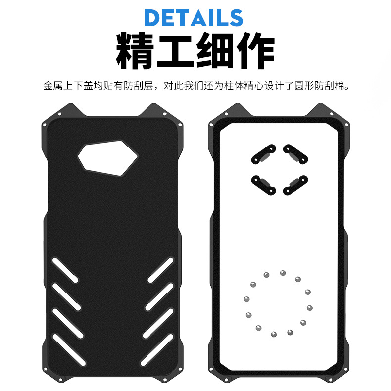 R-Just Batman Shockproof Aluminum Shell Metal Case with Custom Stent for Samsung Galaxy S6