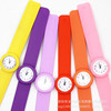 Spot supply Simple color solid color cartoon children's shooting silicone jelly -colored students Papa strap