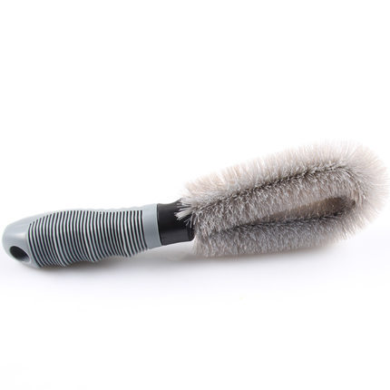 Manufacturer Direct Sale Car Tire Wheel Cleaning Brush Cleaning Brush Curved Short Handle Tire Wheel Cleaning Brush