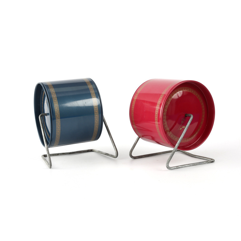 浙江厂家马口铁储蓄罐圆形存钱罐架子存钱罐可翻滚存钱罐