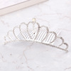 Fashionable children's nail decoration for bride, metal golden water, drill, hair accessory, wholesale, new collection