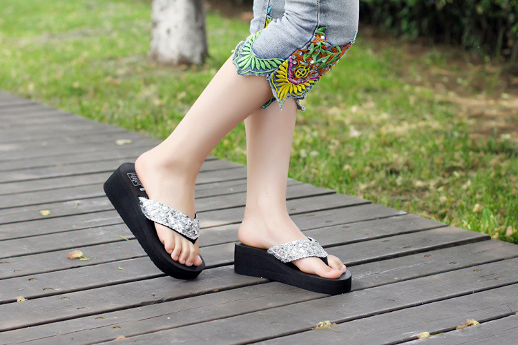 Tongs femme OTHER   en tissu paillete - Ref 2665989 Image 17