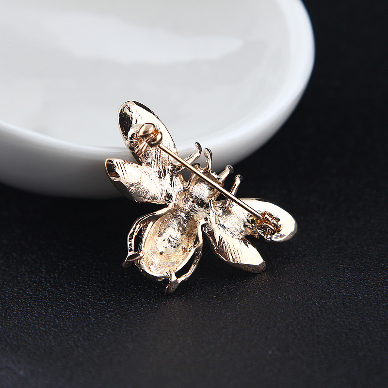 Cute Bee Alloy Inlay Rhinestones Unisex Brooches display picture 3