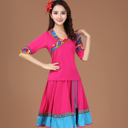 Loves Dance Square Dance Clothing Spring New Long Sleeve Top and Bottom Set for Middle-Aged and Elderly Dance Performance Outfit Set