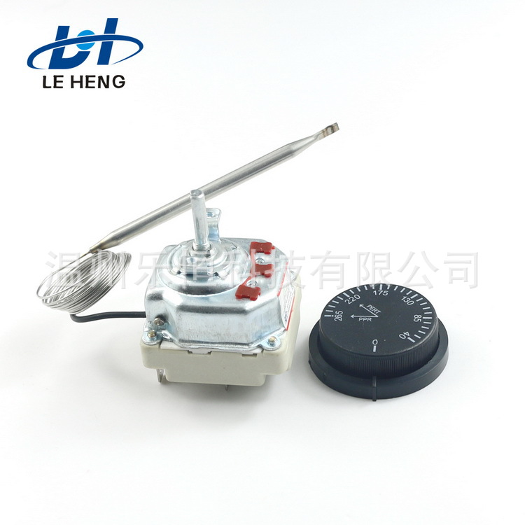 WHD三相交流恒温器 380V恒温器 配白色小旋钮帽子温控器