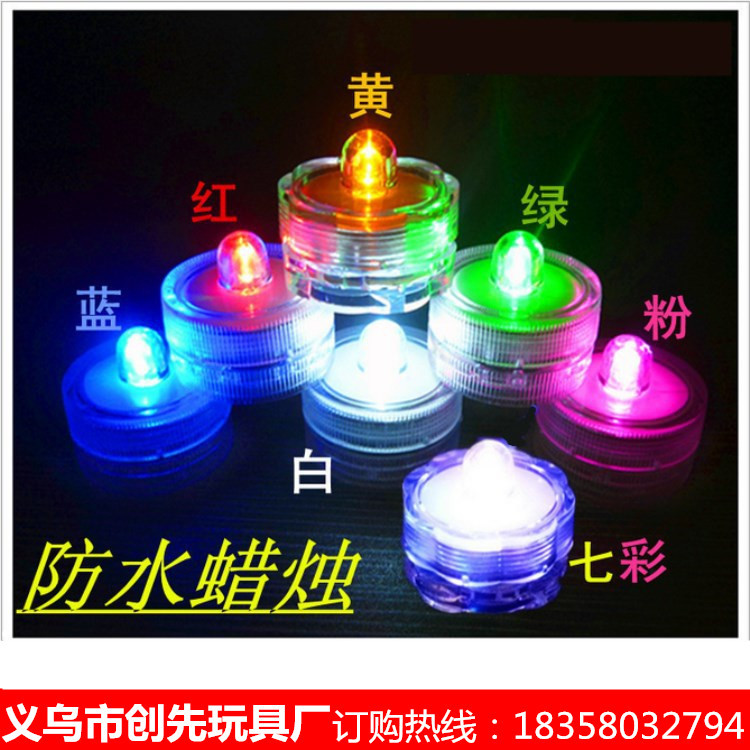 circular Colorful waterproof candle Fish tank lamp Aquarium Light Betta Dive Lights Bar Party Wedding waterproof light