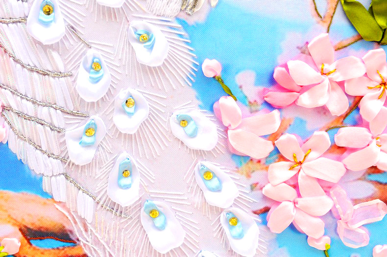 Oujin nianhua cinta bordado fábrica directa color impresión colgante pintura luz de la luna amor canción Sala entrada pintura decorativa